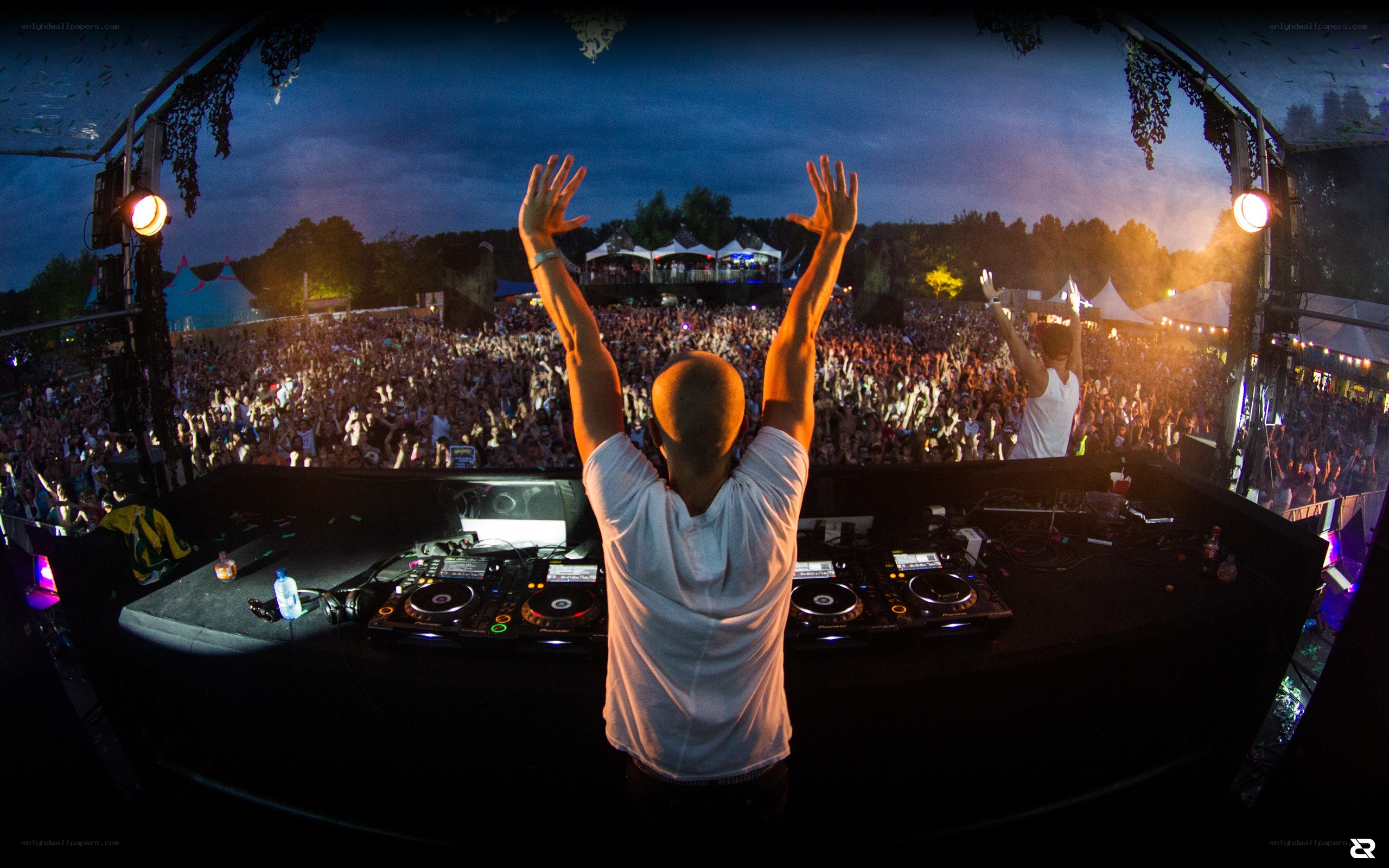 DJ performing at outdoor concert