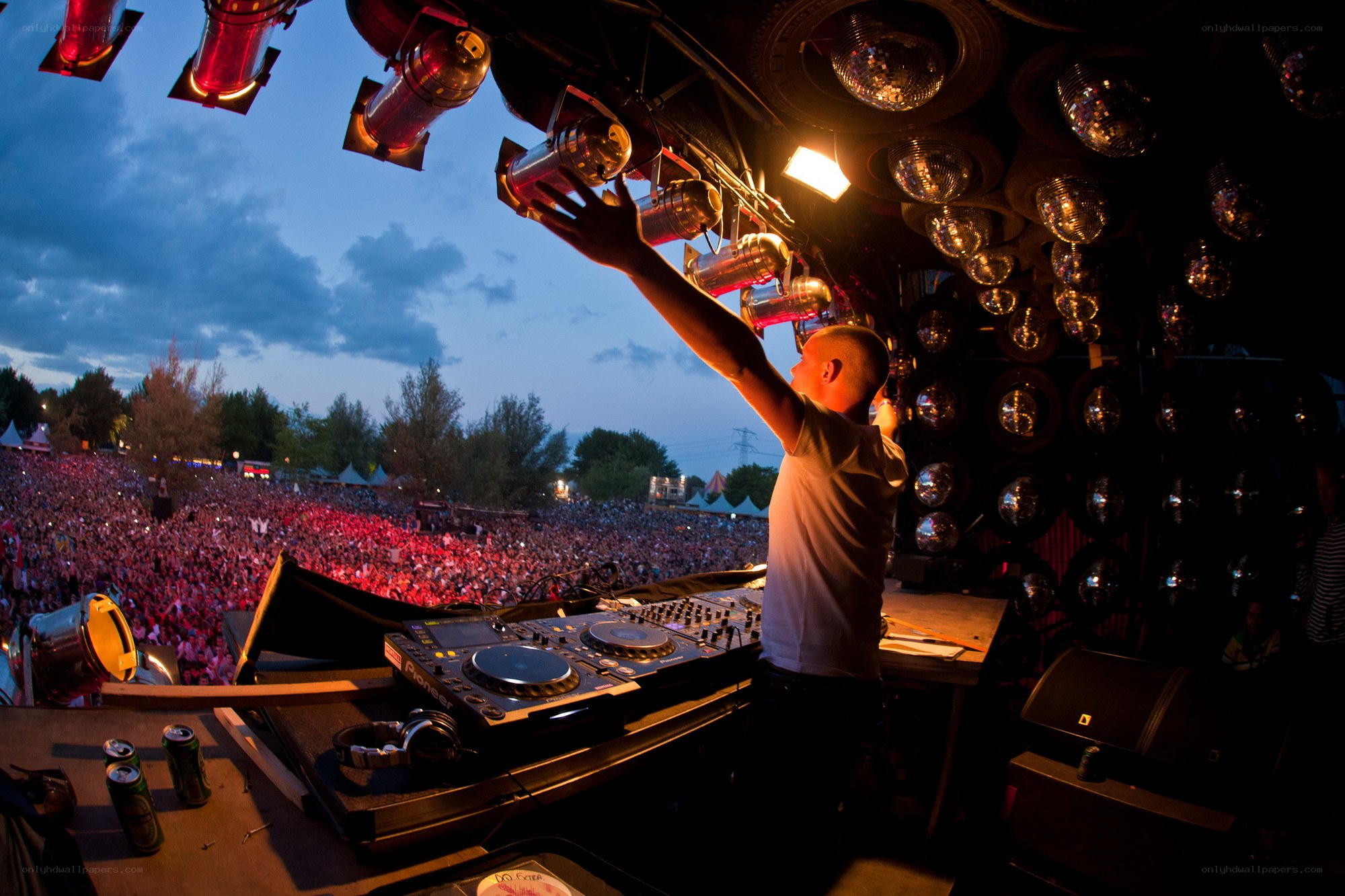 DJ performing at outdoor concert