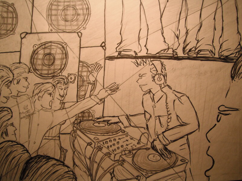 Dj Performing at Party — Brown