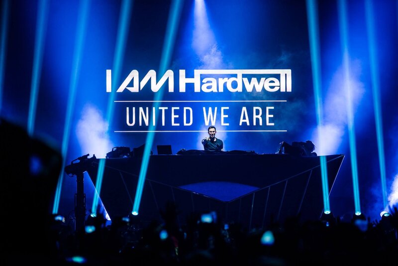 DJ Performing on Stage — Blue