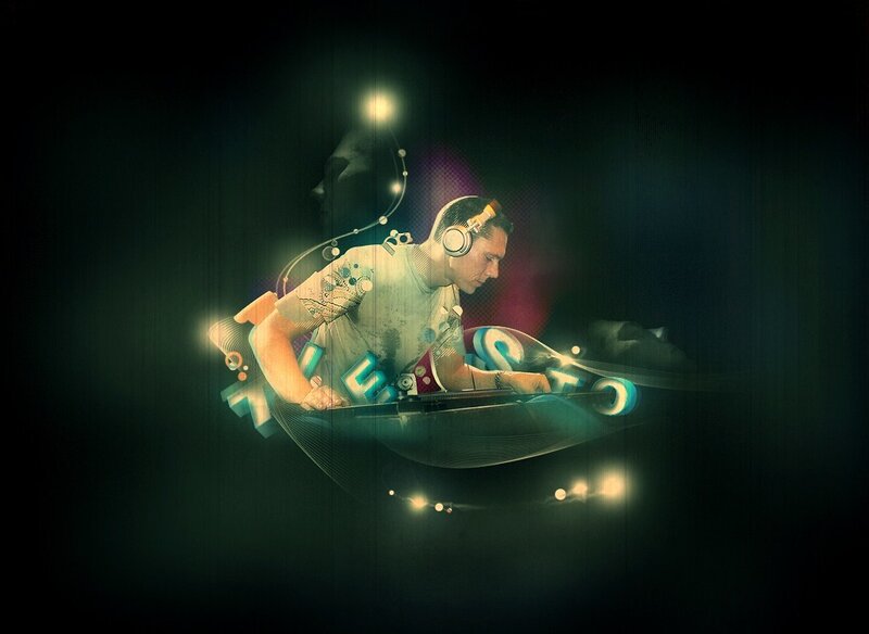 DJ performing with digital effects