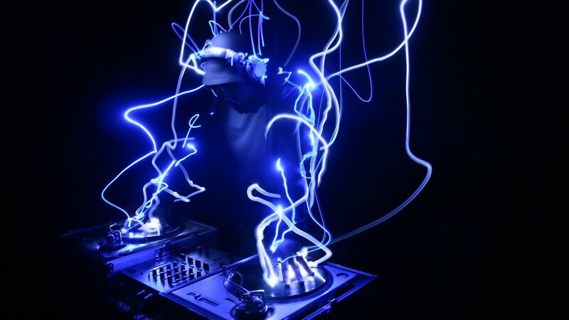 Dj Performing with Lights