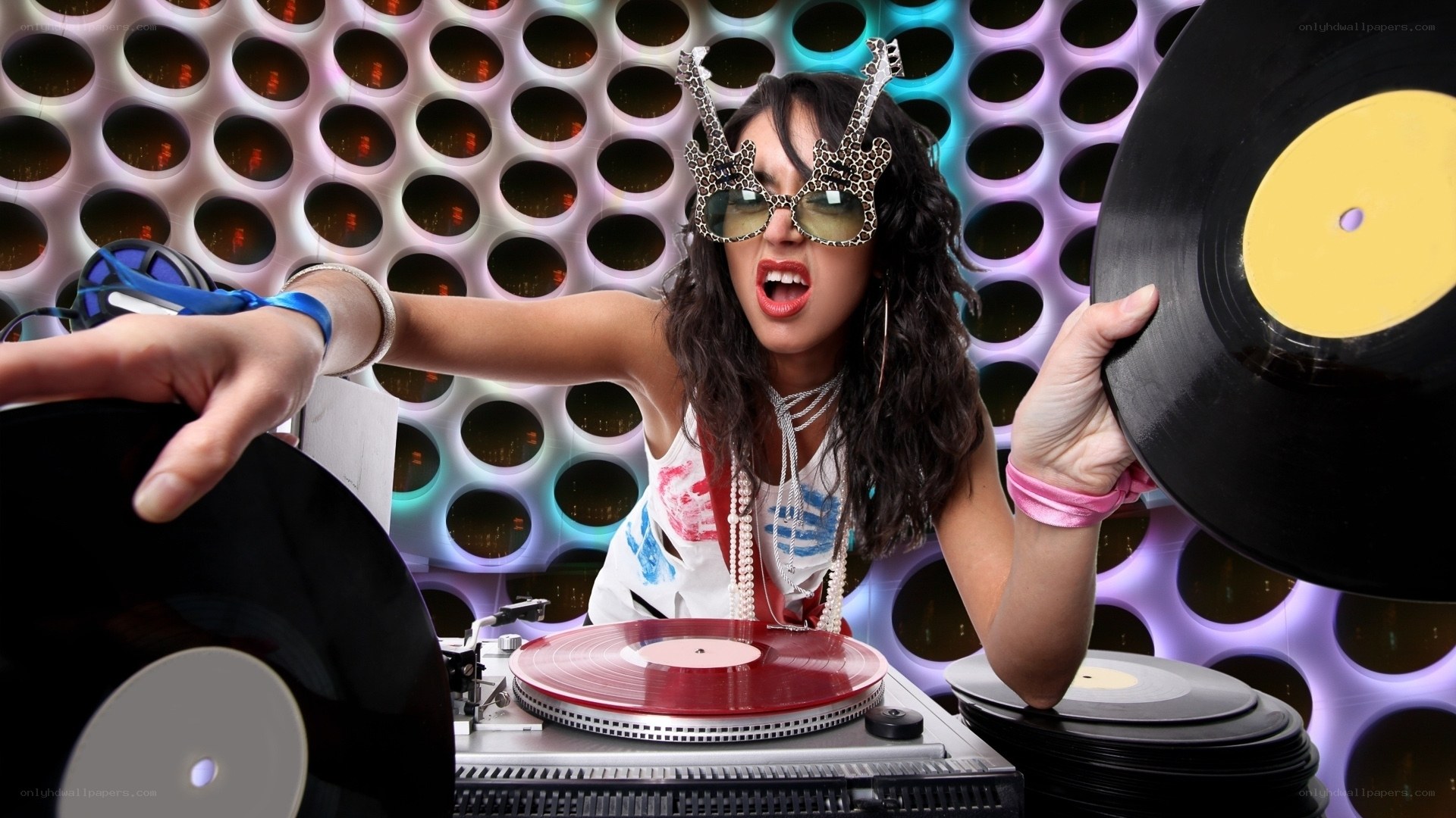 DJ playing vinyl records