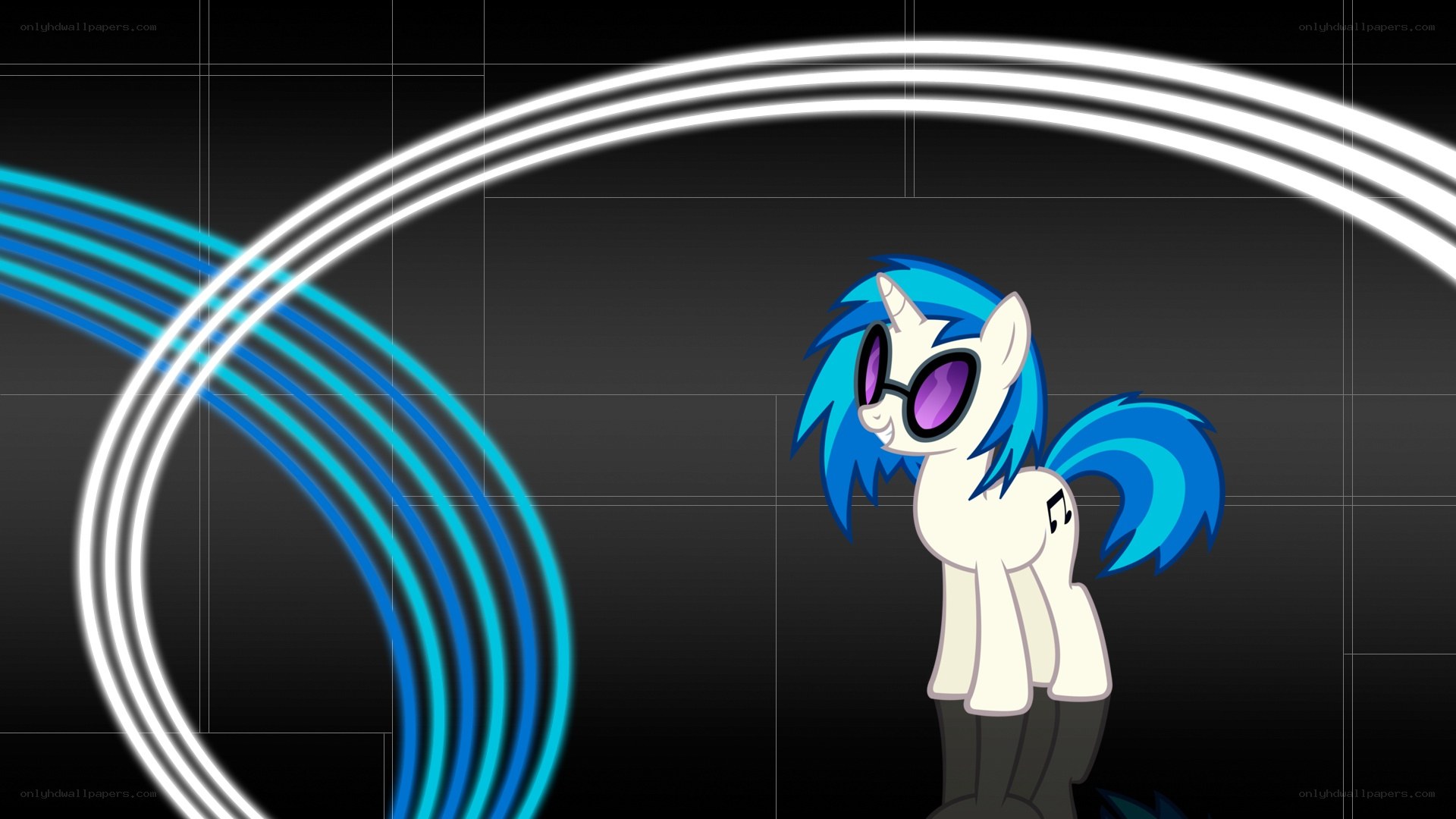 DJ Pon-3 with neon lights