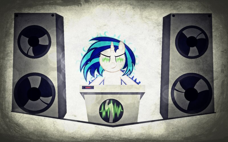 DJ pony with speakers