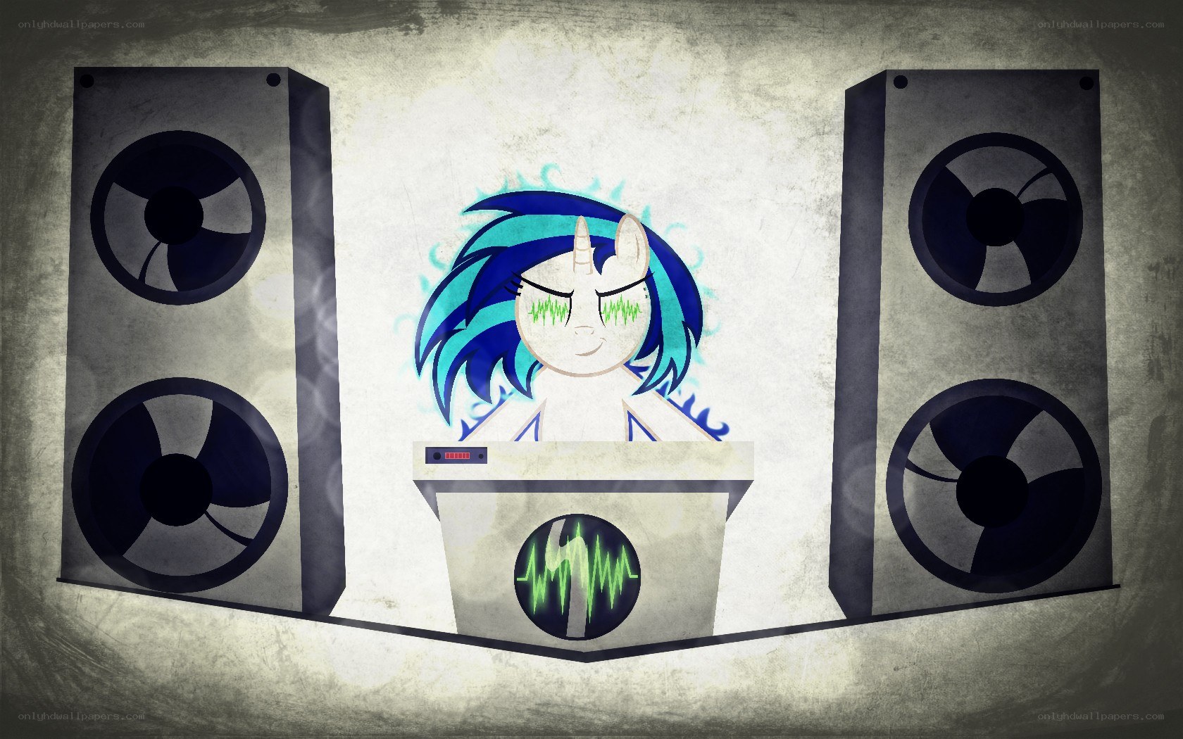 DJ pony with speakers