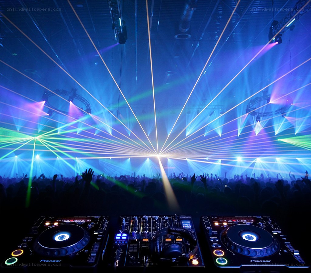 DJ setup at a concert