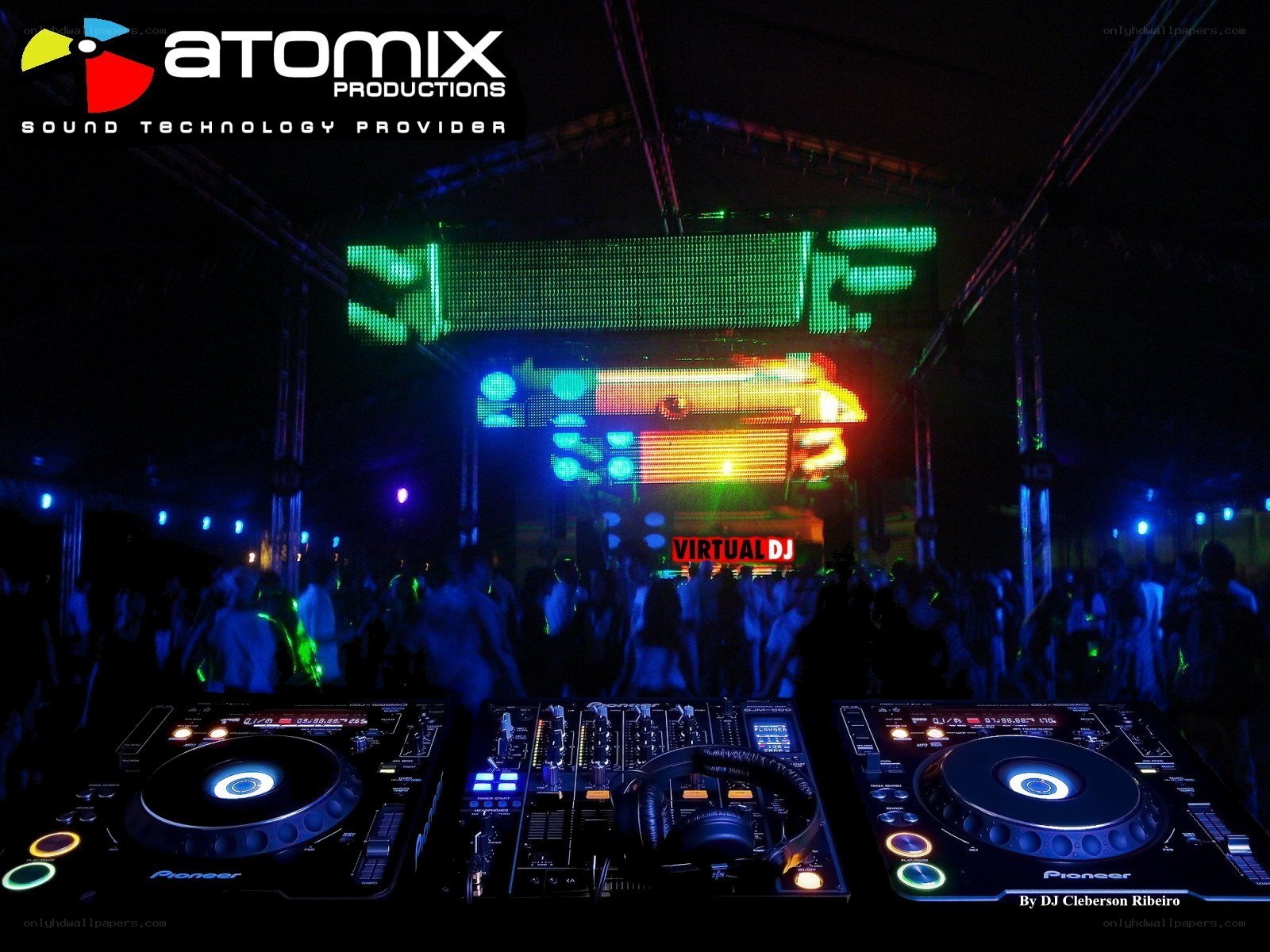 DJ setup at a music event