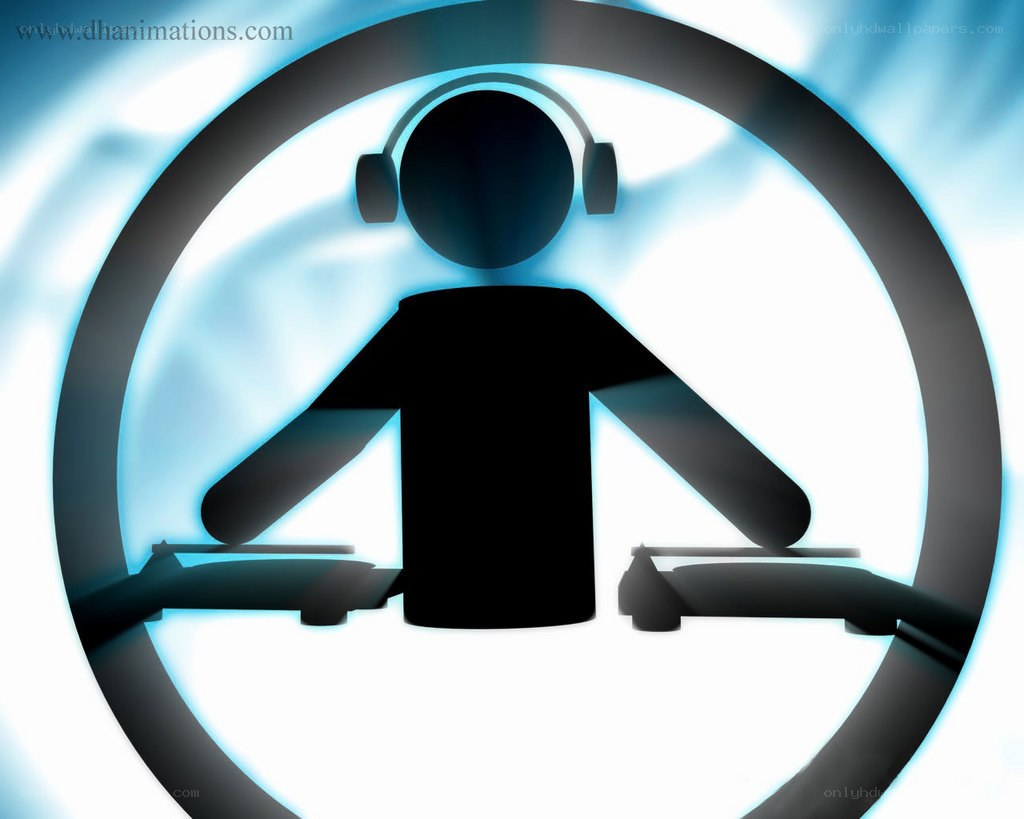 DJ silhouette with headphones