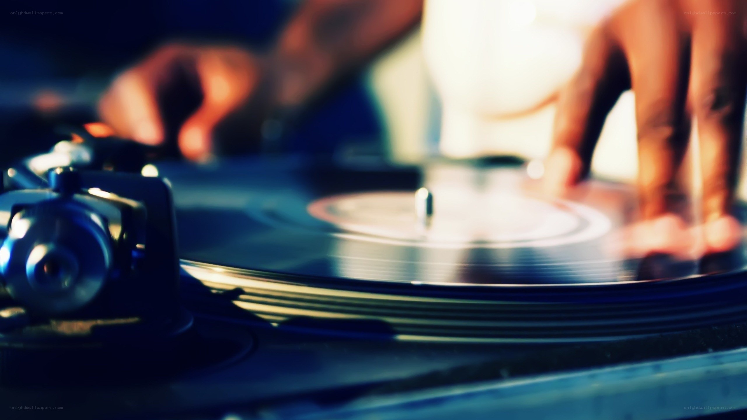 DJ spinning vinyl record