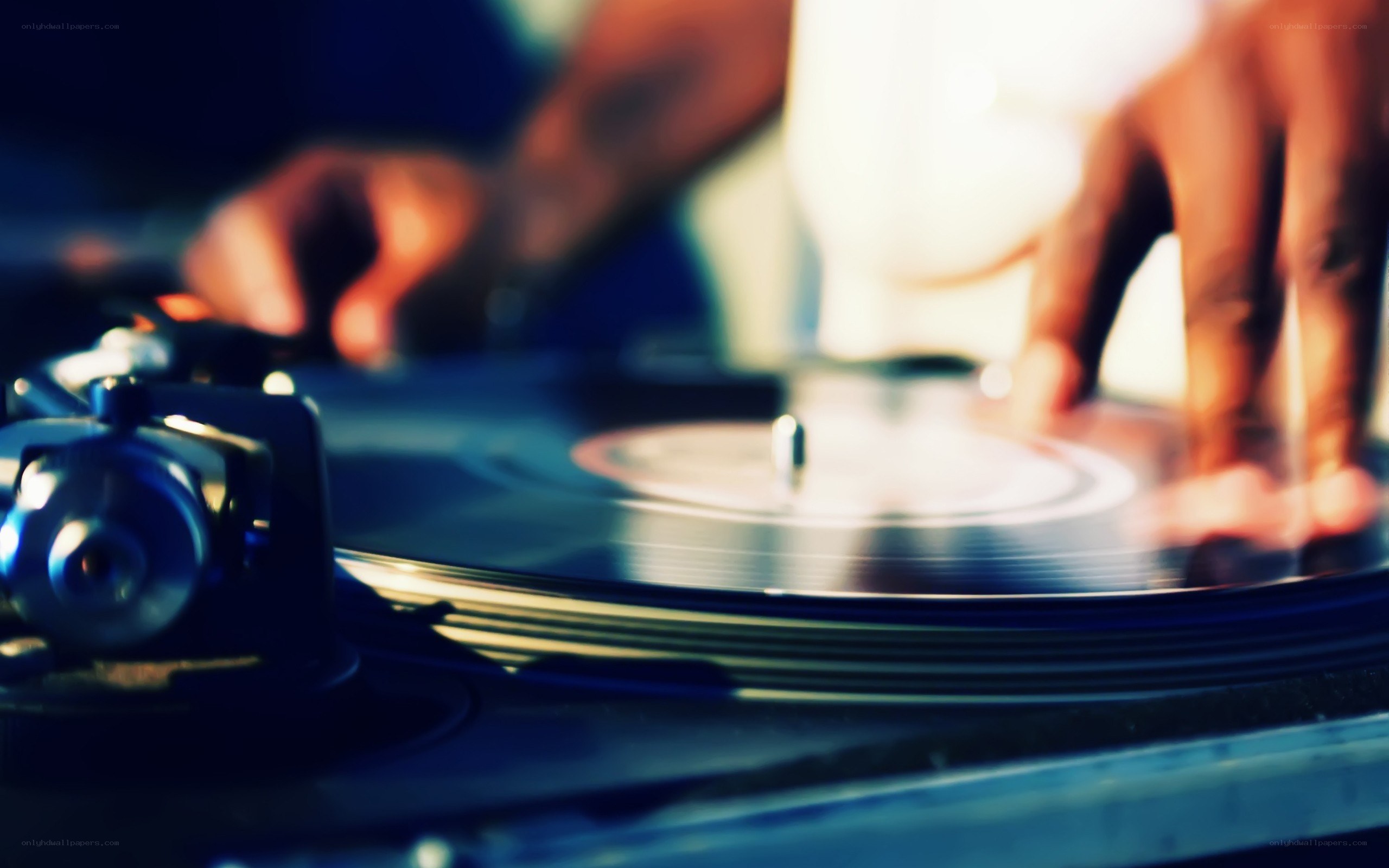 DJ spinning vinyl record
