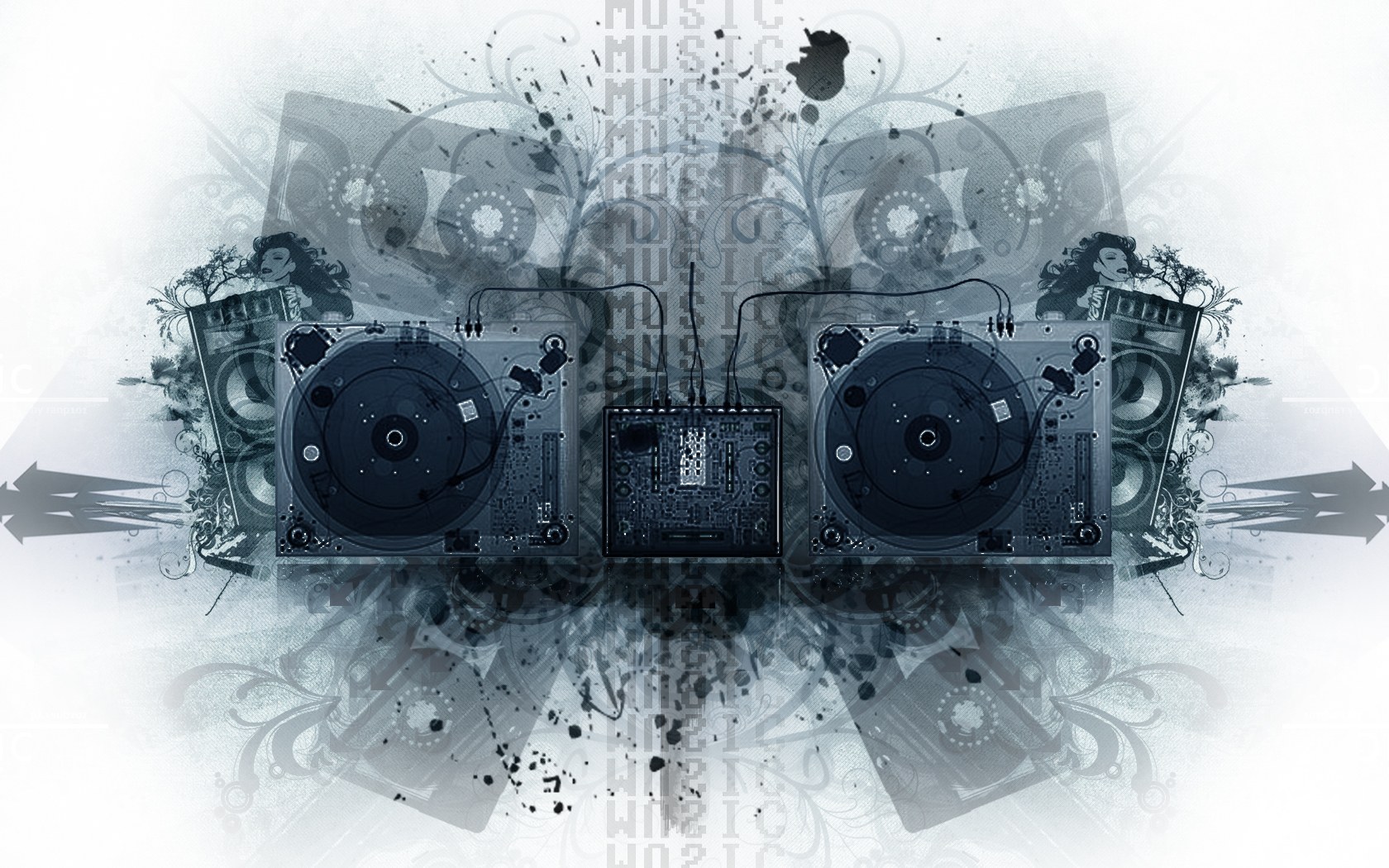 DJ turntable art design