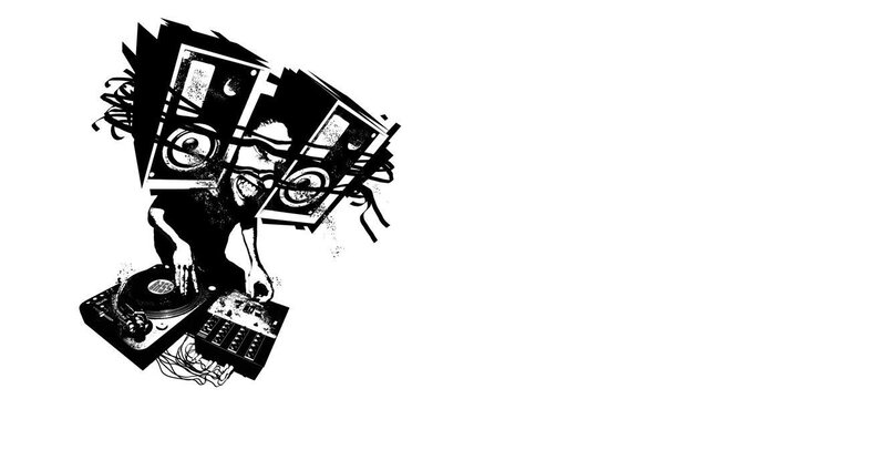 DJ with boombox head