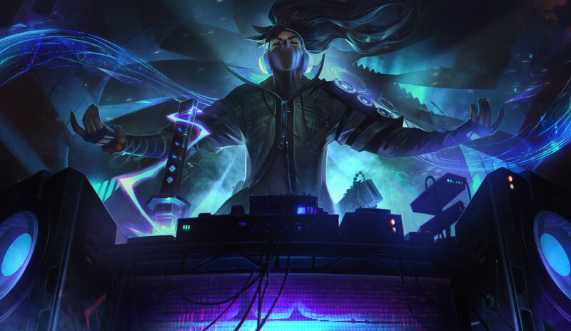 Dj with Glowing Effects