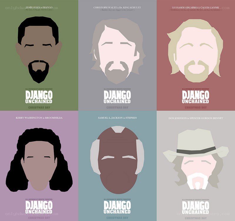 Django Unchained character posters