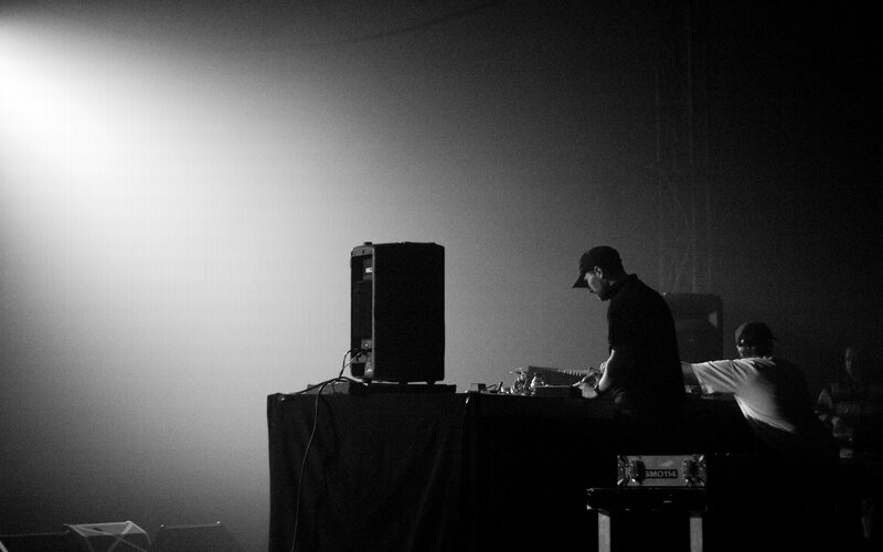 DJs performing at a concert