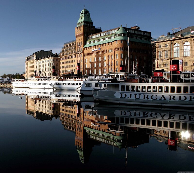 Djurgården Boats at Harbor
