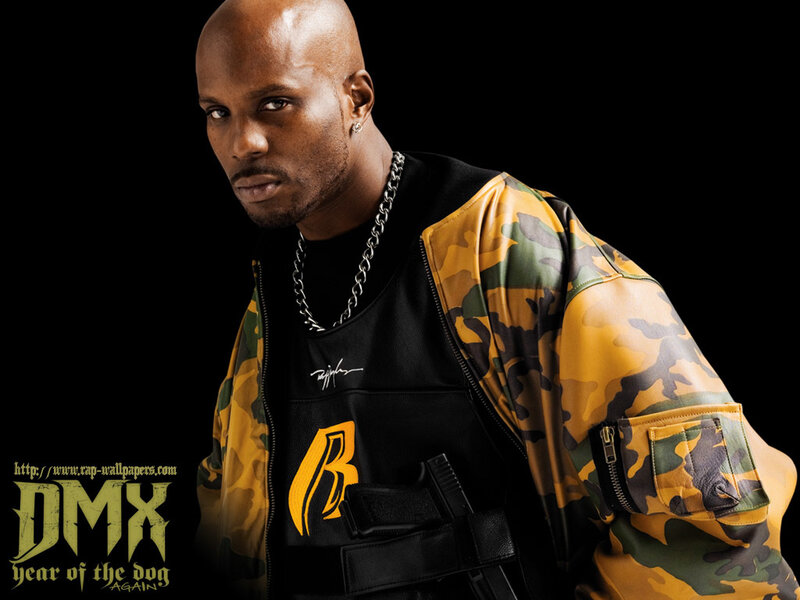 DMX in camouflage jacket