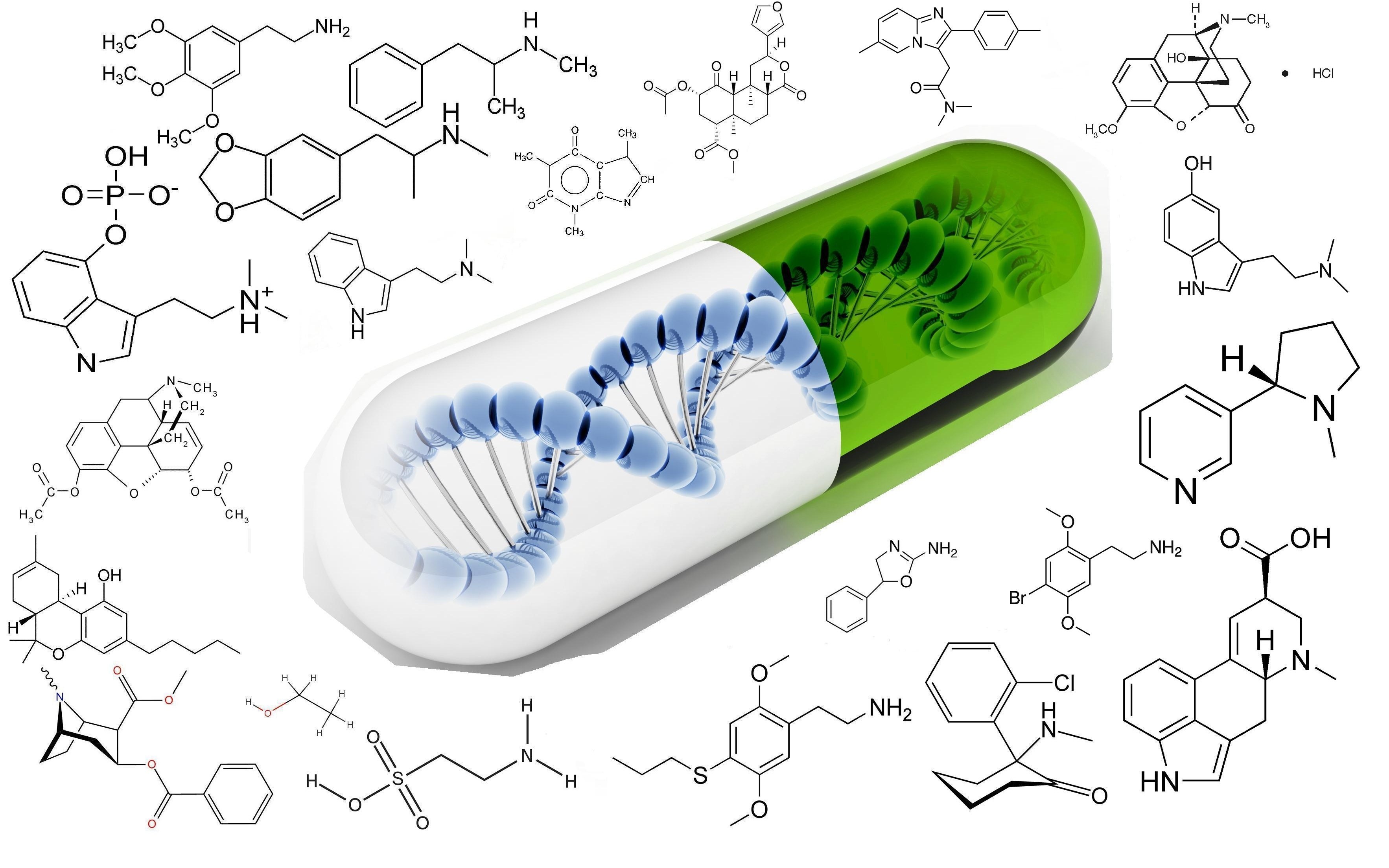DNA and pharmaceutical molecules