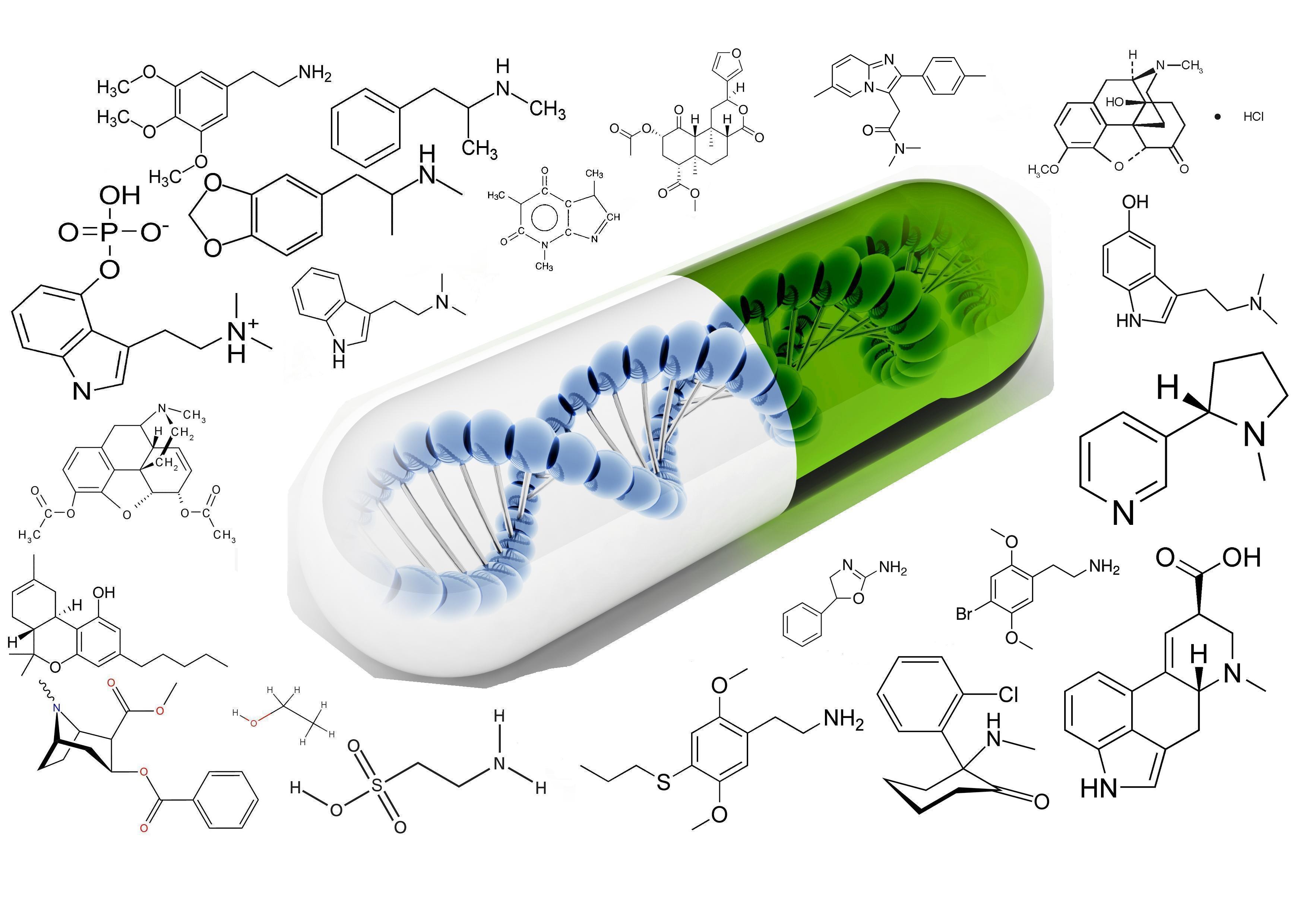 DNA and pharmaceutical molecules