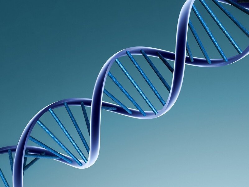 DNA Double Helix — Blue, Double Helix