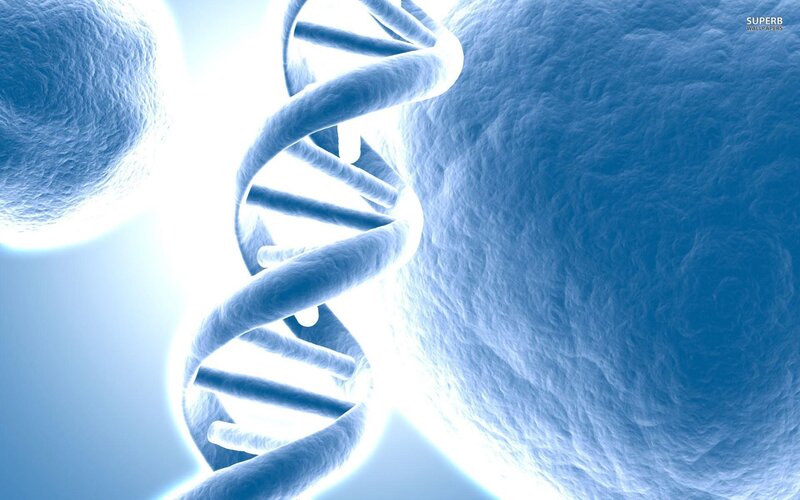 DNA Double Helix — Blue, Scientific, 3d Render, Cell, Molecule