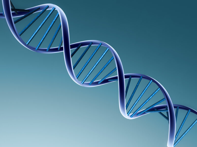 DNA Double Helix — Blue, Scientific, 3d Render, Double Helix, Blue Strands