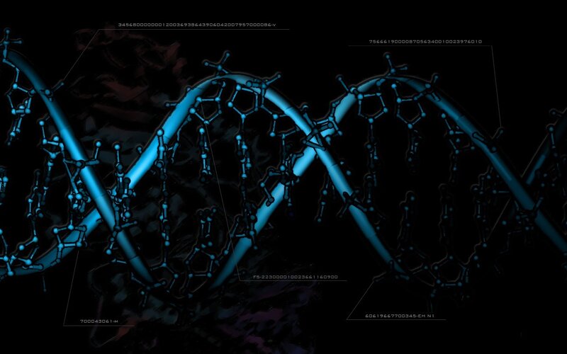 DNA Double Helix — Blue, Technological, 3d Render