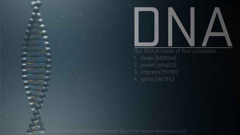 DNA Double Helix — Gray, Dramatic