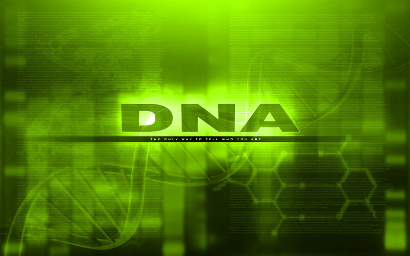 DNA Double Helix — Green, Scientific, Digital Art, Text, Double Helix