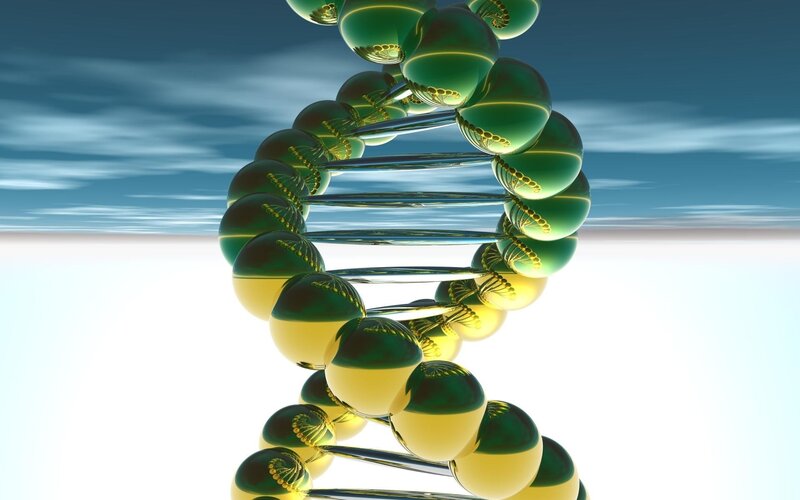 DNA Double Helix — Green