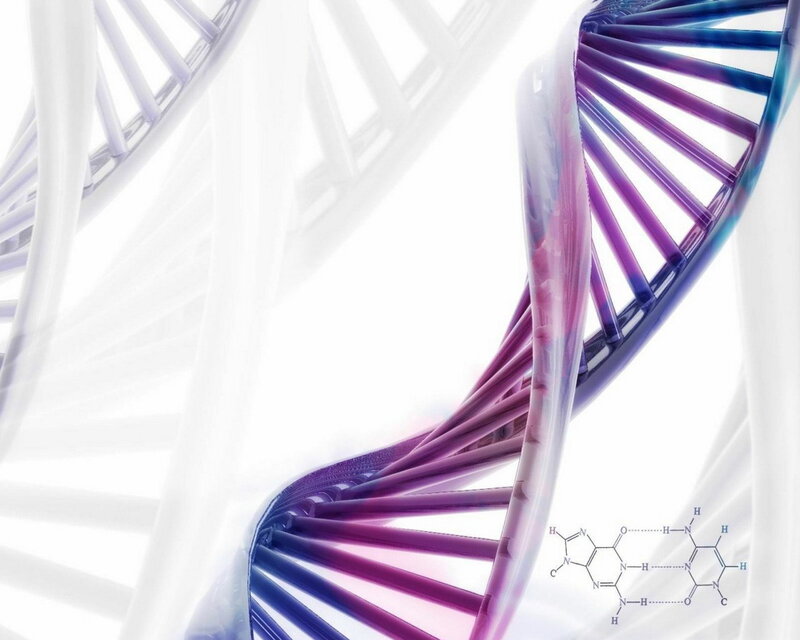 DNA Double Helix — Purple, Scientific, 3d Render