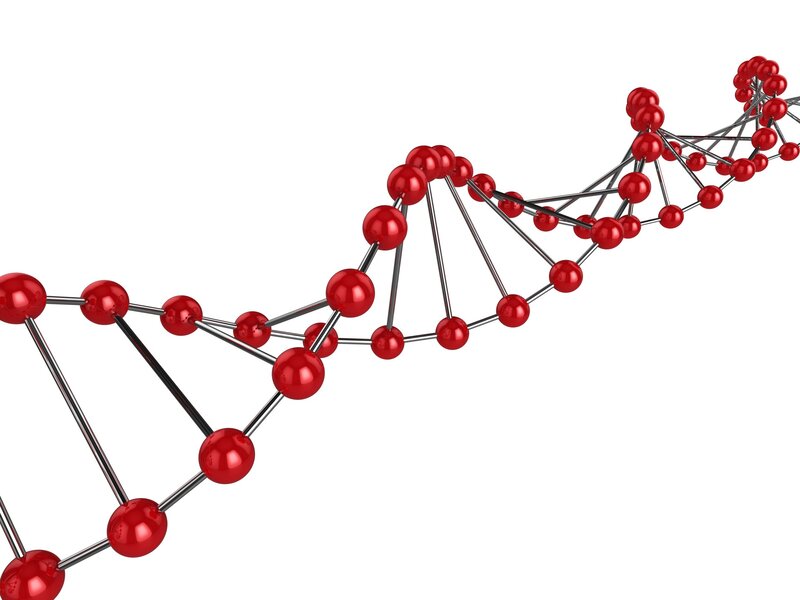 DNA Double Helix — Red, Scientific