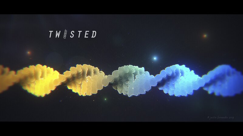 DNA Double Helix — Yellow, Dramatic