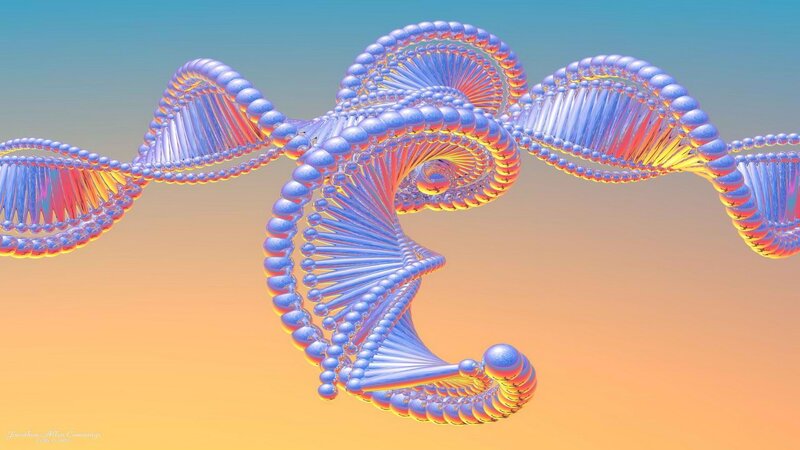 DNA helix fractal art