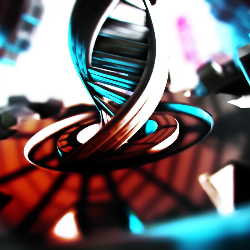DNA helix in abstract design
