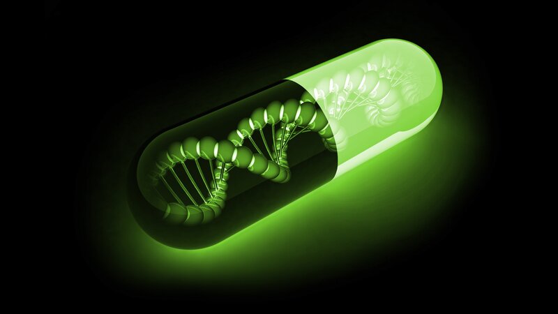 DNA Helix in Capsule