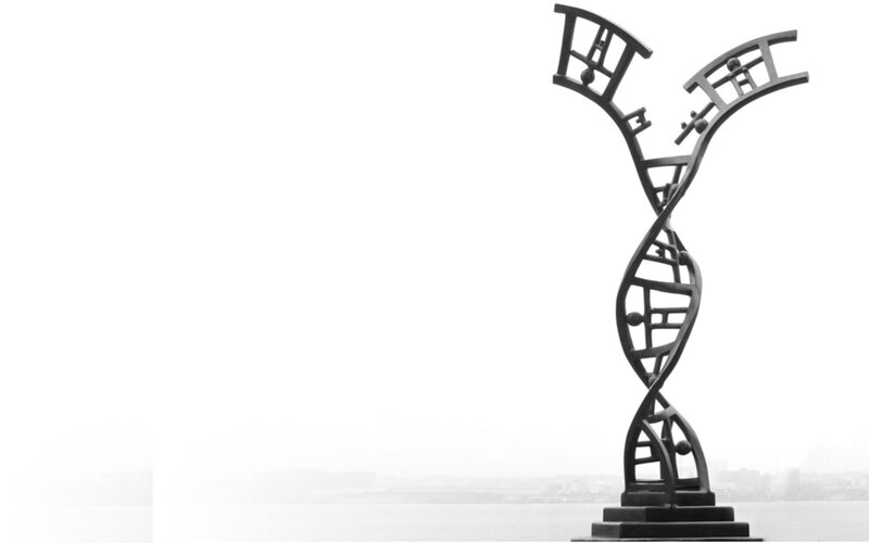 DNA helix sculpture