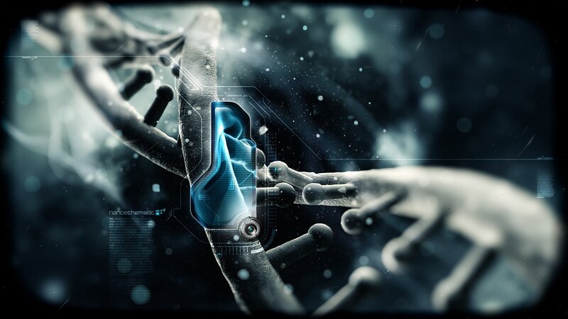 DNA Strand with Nanoscale Tool