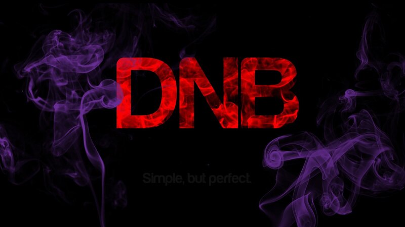DNB logo with smoke