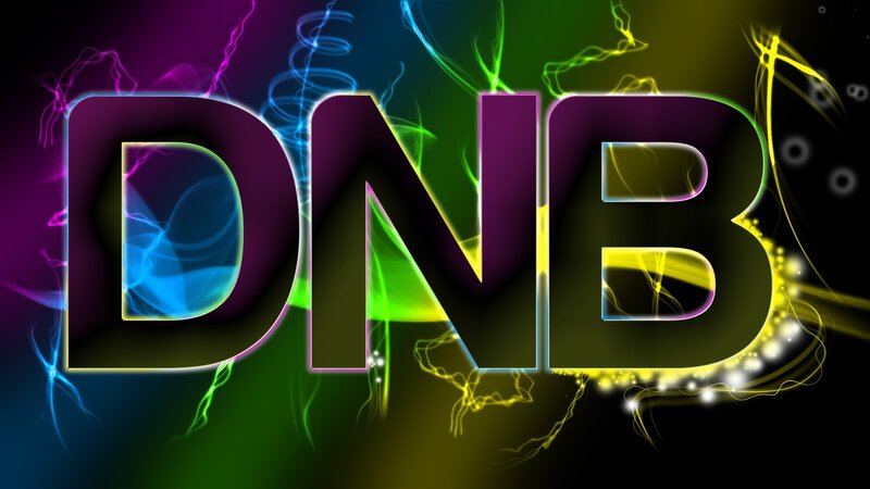 DNB neon text art