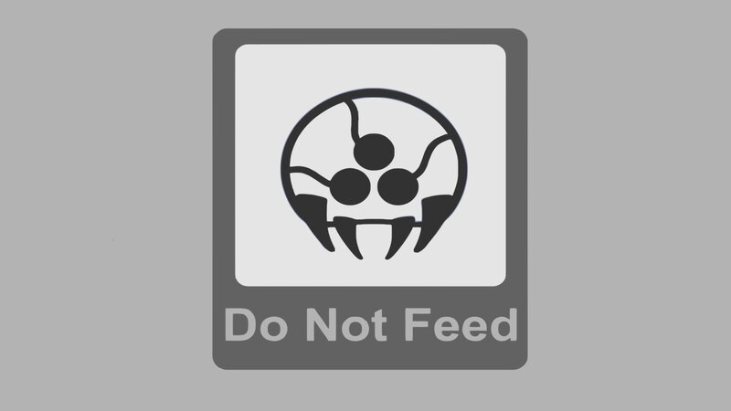Do Not Feed Sign — Gray
