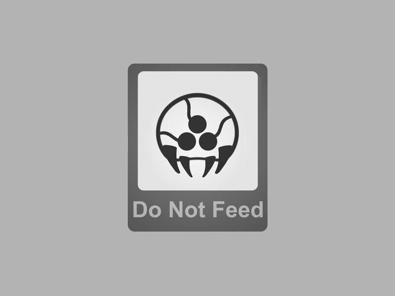 Do Not Feed Sign — Gray, Warning