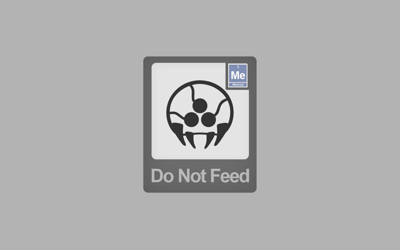 Do Not Feed sign with creature