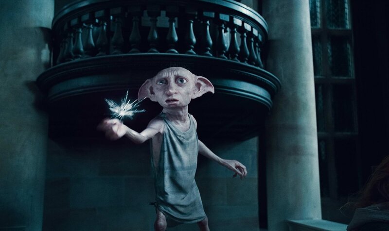 Dobby the house-elf in a castle