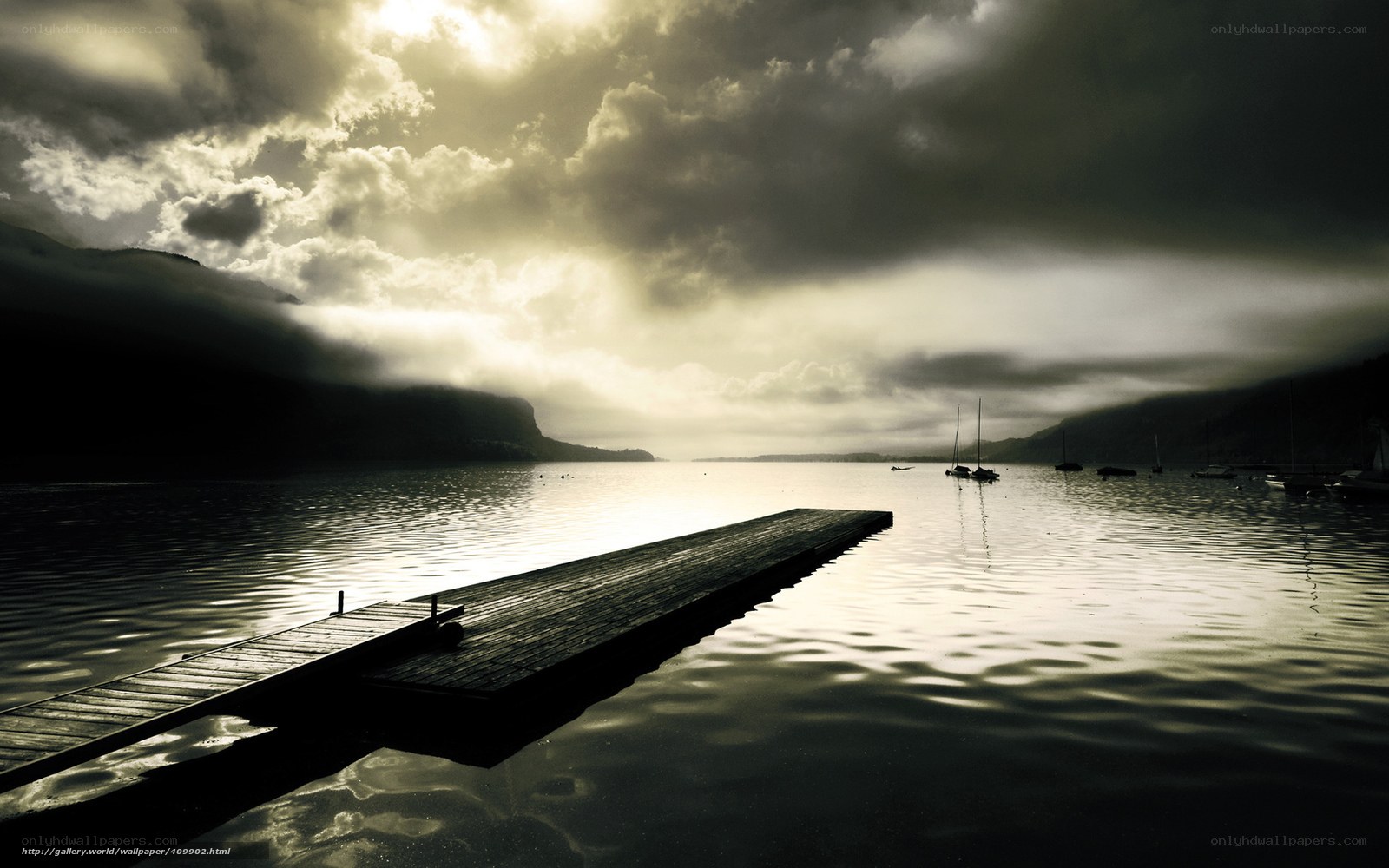 Dock at a serene lake