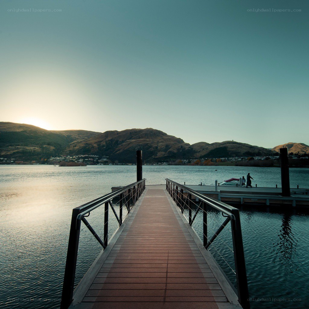 Dock at sunset by the lake