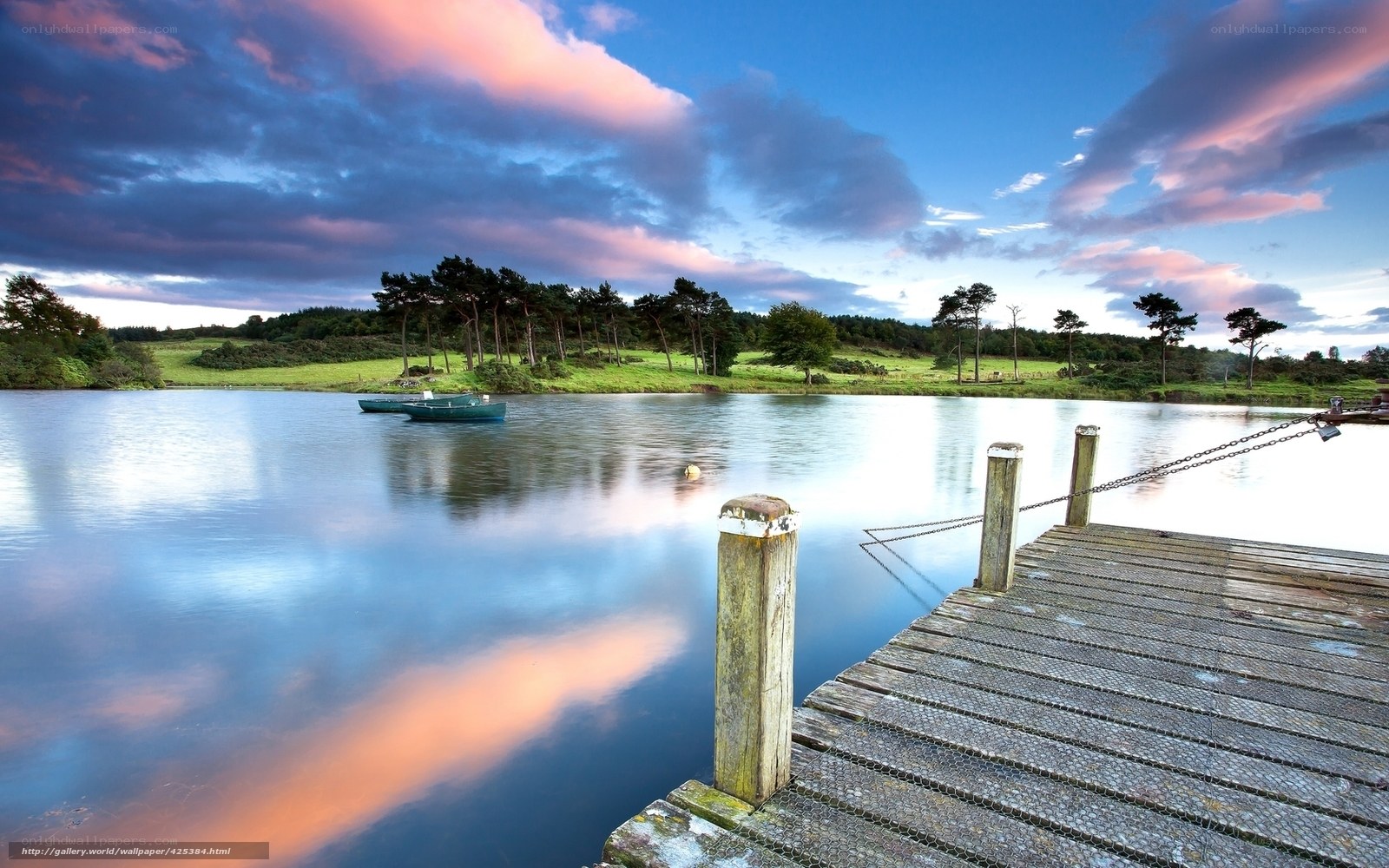 Dock at sunset by the lake