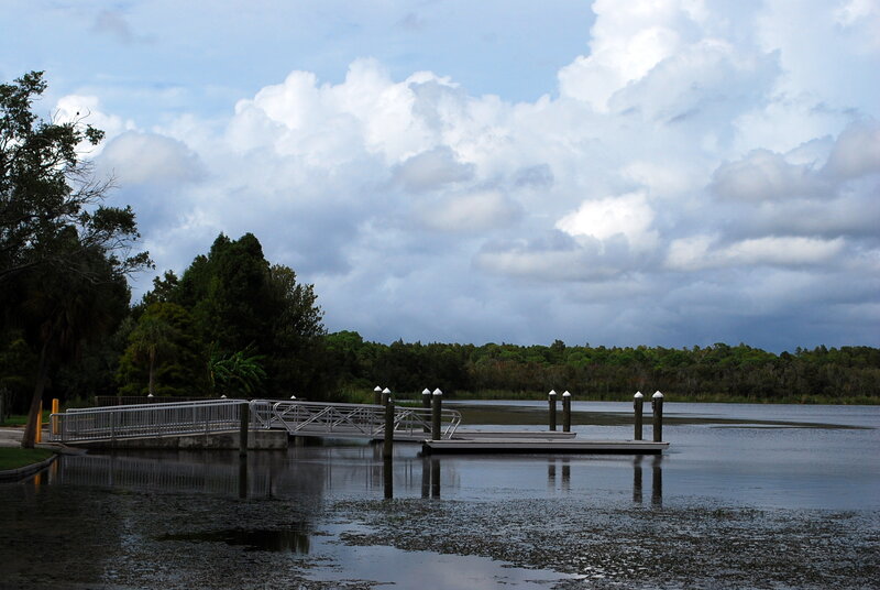Dock on a Lake — Blue