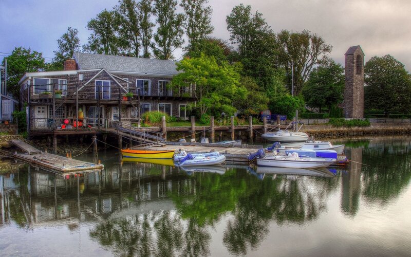 Dock with Boats and House
